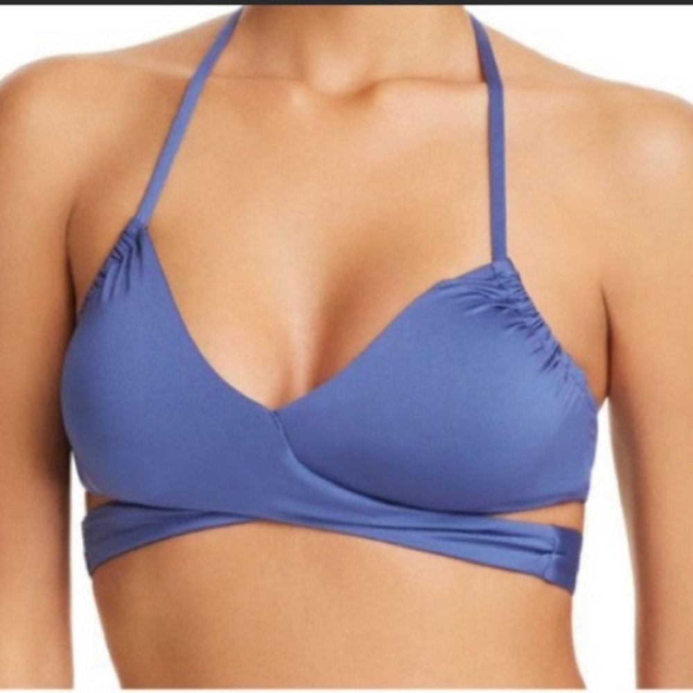 Soluna Blue Wrap Bikini Top